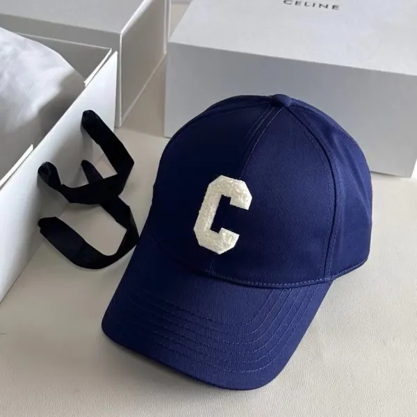 Celine C Logo Navy Baseball Cap - 1