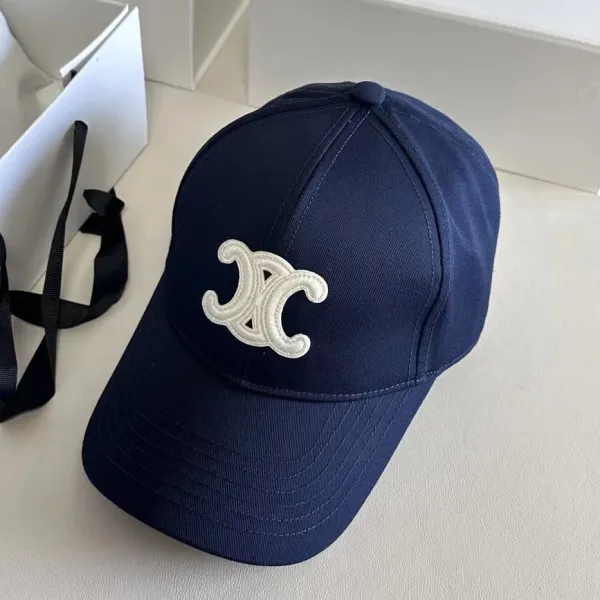 Chanel CC Logo Navy Baseball Cap - 1