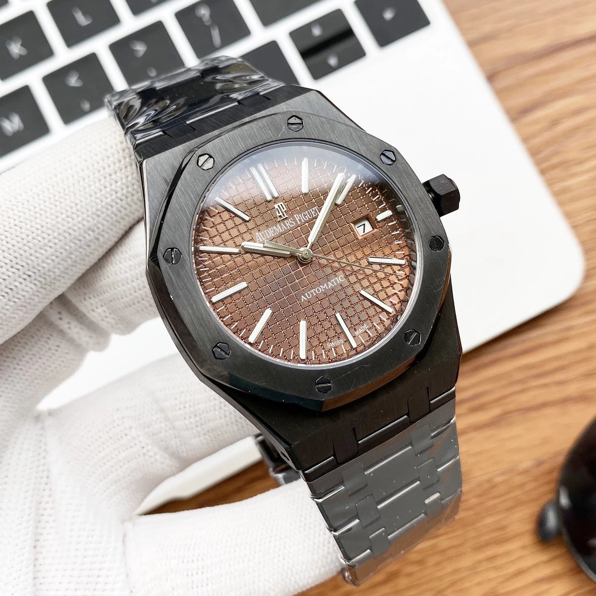 Audemars Piguet Royal Oak Offshore Automatic Silver Dial Black Ceramic Watch Watches - 7