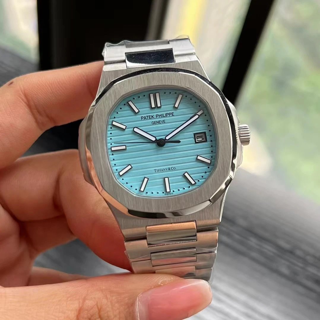 Silver Case · Tiffany Blue Steel Band