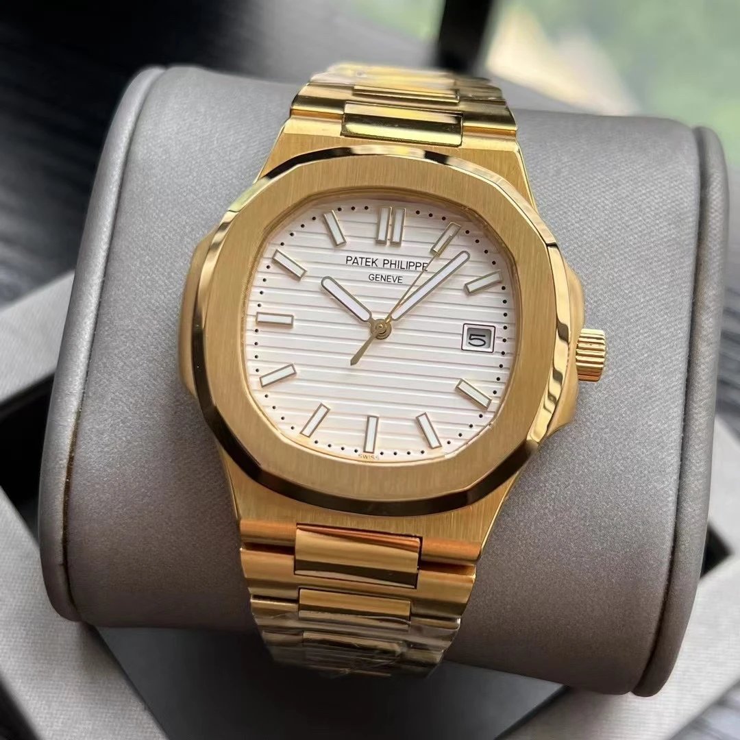 Full Gold Case · White Dial Steel Band