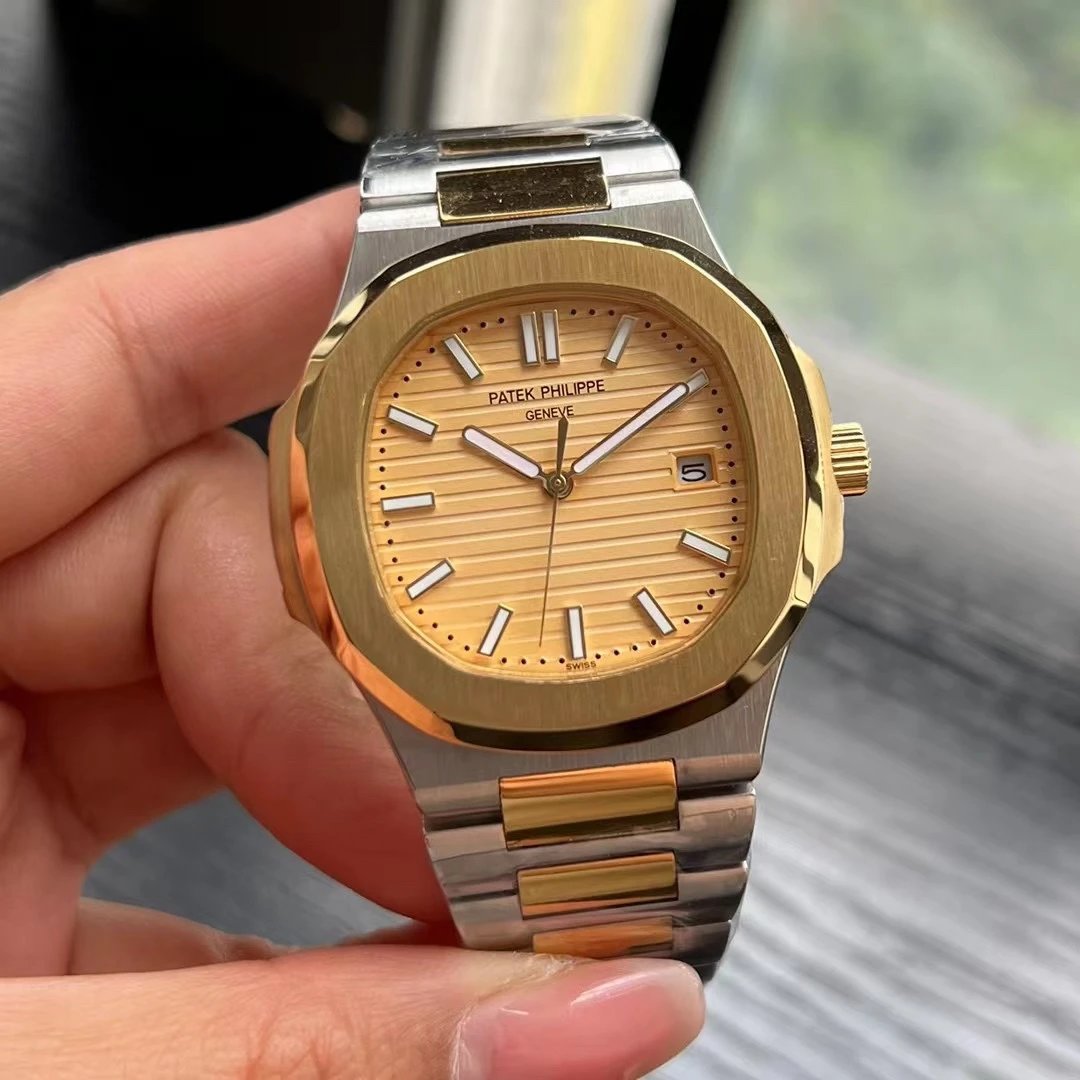 Two-Tone Gold Case · Blue Dial Steel Band