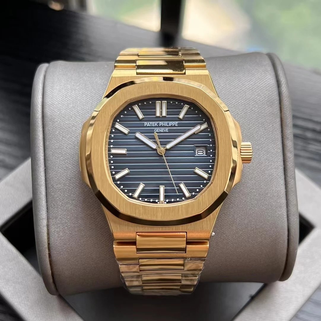 Full Gold Case · Blue Dial Steel Band