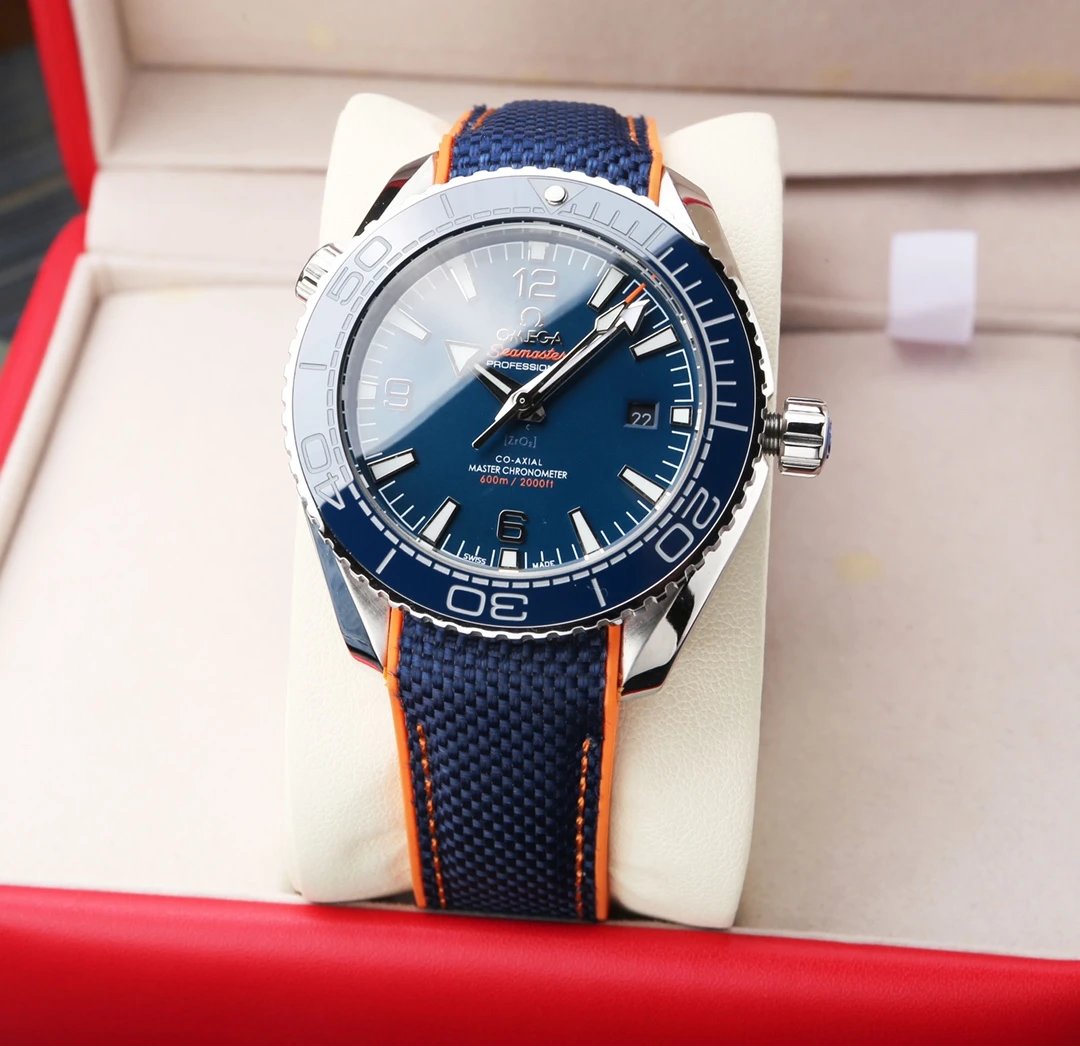 Omega Seamaster Professional Chronometer Gray and Orange Mechanical Watch Watches - 5
