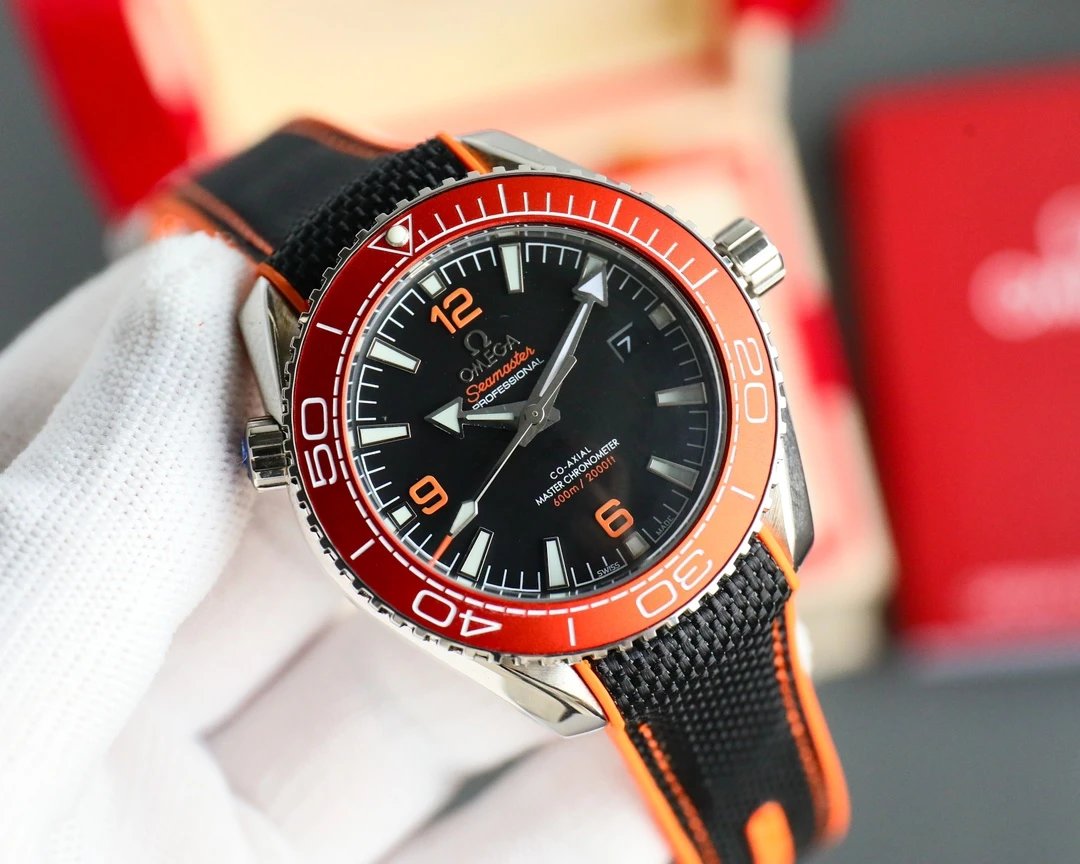 Omega Seamaster Professional Chronometer Gray and Orange Mechanical Watch Watches - 21