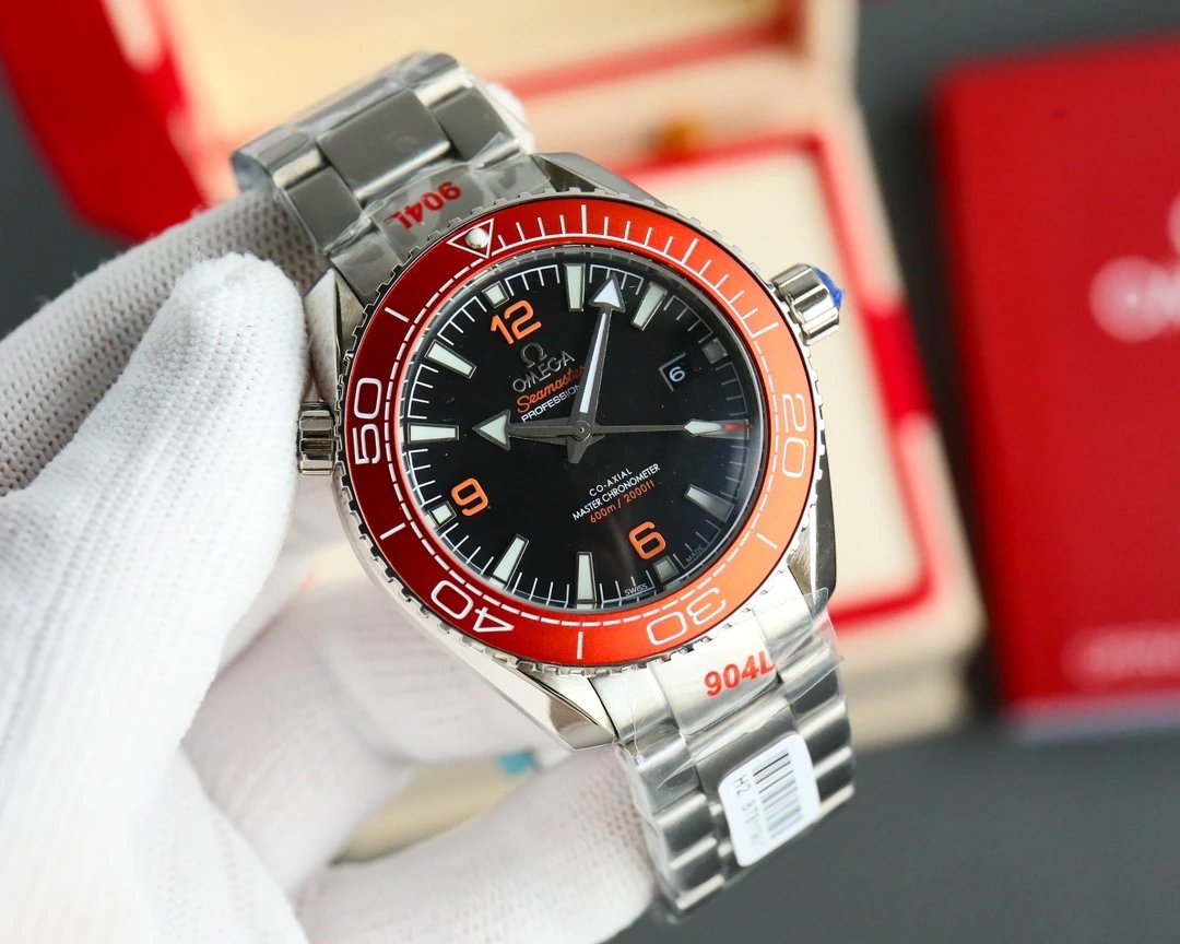 Omega Seamaster Professional Chronometer Gray and Orange Mechanical Watch Watches - 16