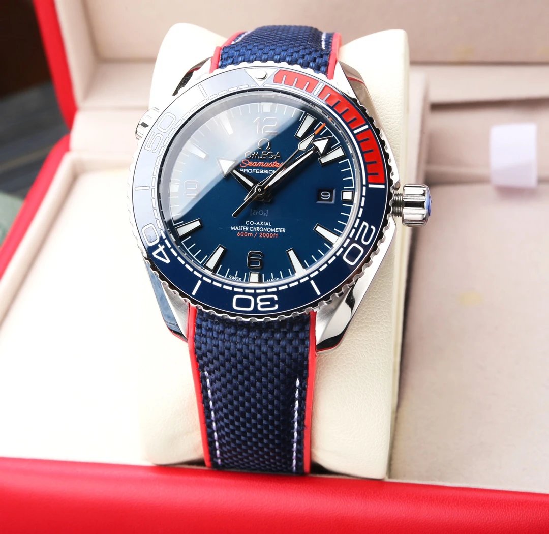 Omega Seamaster Professional Chronometer Gray and Orange Mechanical Watch Watches - 7