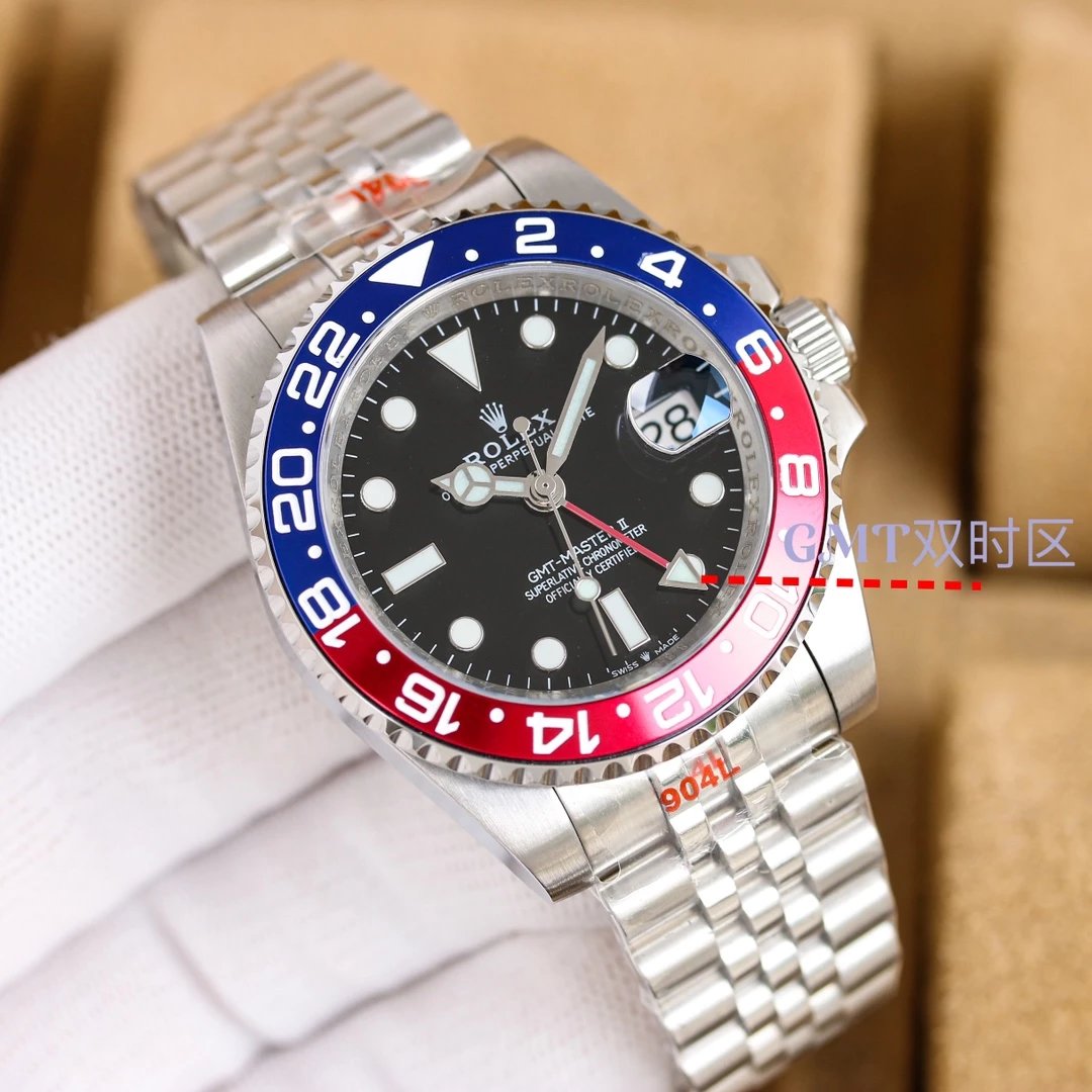 [Coca Cola Circle] Silver shell, black plate, five bead steel strip, mineral reinforced mirror glass