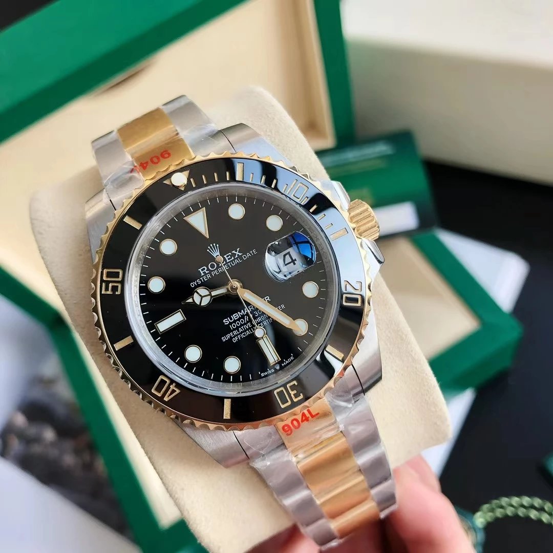 Rolex Submariner 116618LN Gold Black Dial Mechanical Watch - 21