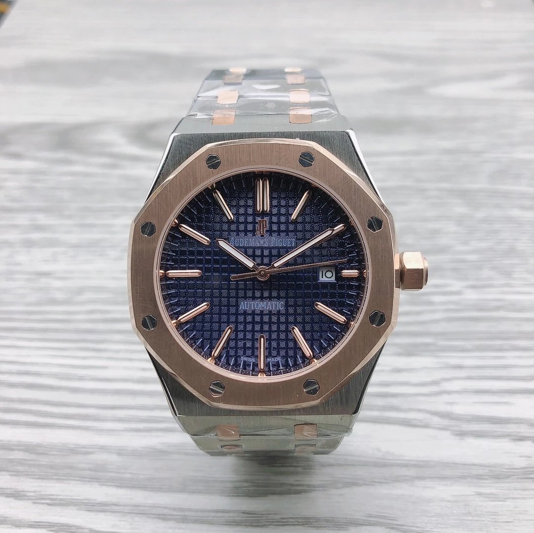 Two-tone Rose Gold·Blue Dial Steel Band