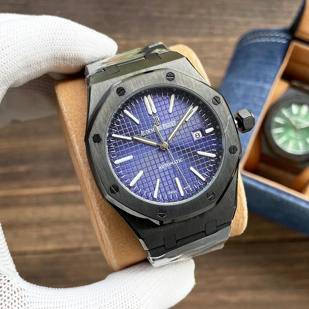 Black Case·Blue Dial Steel Band