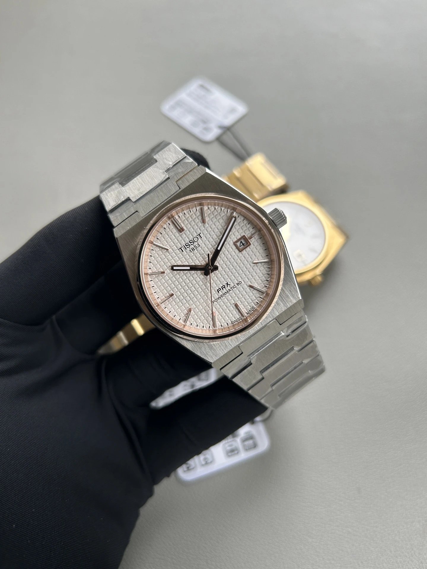 Two-Tone Rose Gold Case with White Dial & Steel Bracelet