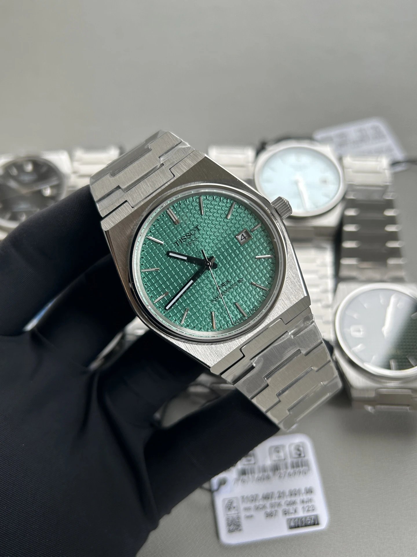 Silver Case with Mint Green Dial & Steel Bracelet