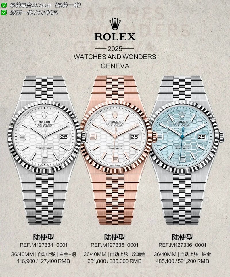 Rolex V2 40mm 36mm Watch