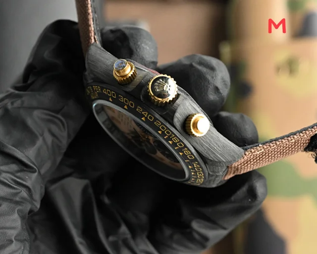 Rolex Watches Daytona carbon-fiber case chronograph with woven strap product detail image 8