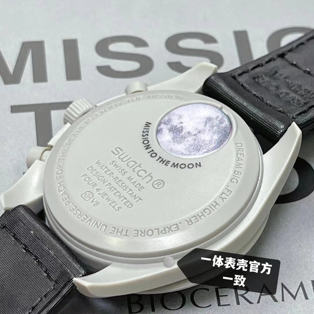 Omega x Swatch Speedmaster MoonSwatch Gray Mechanical Watch Watches - 23