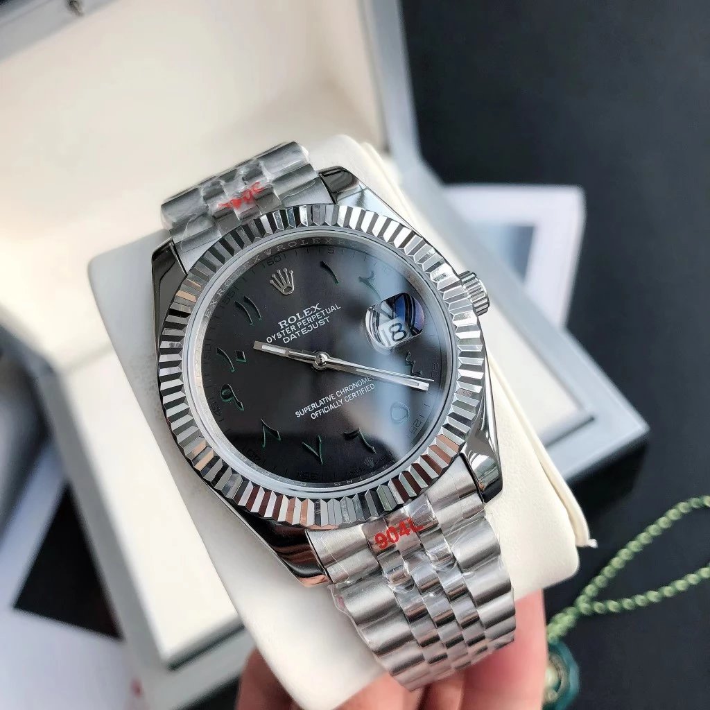[Numeral Dial] Silver Case·Grey Dial Steel Band