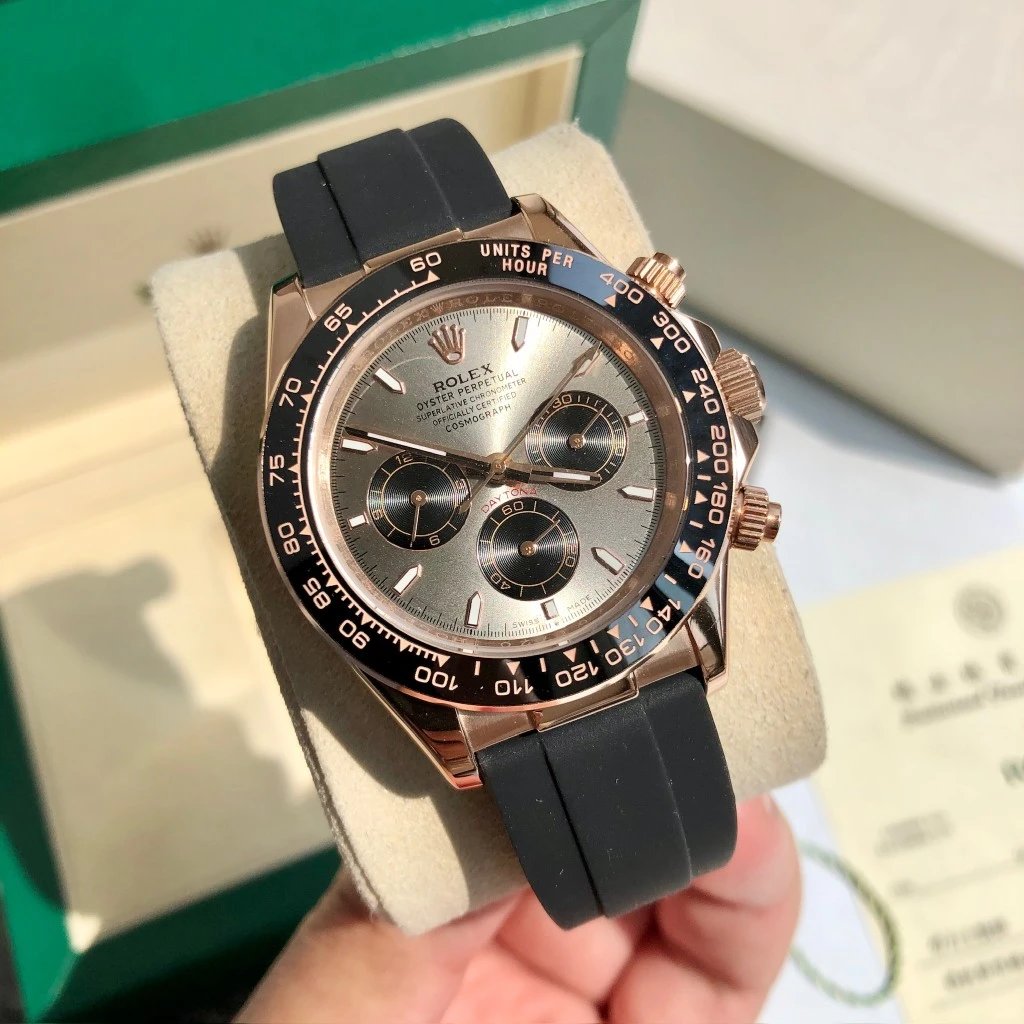 Rose Gold Shell · Grey Plate Black Tape