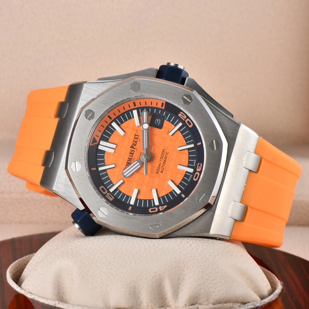 Audemars Piguet Royal Oak Offshore Diver Blue Yellow Mechanical Watch Watches - 14