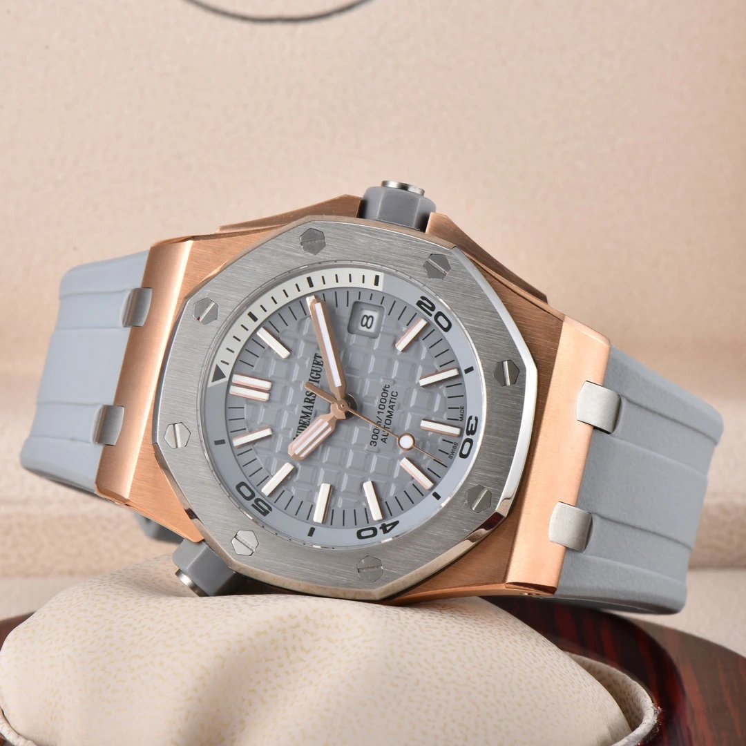 Audemars Piguet Royal Oak Offshore Diver Blue Yellow Mechanical Watch Watches - 16