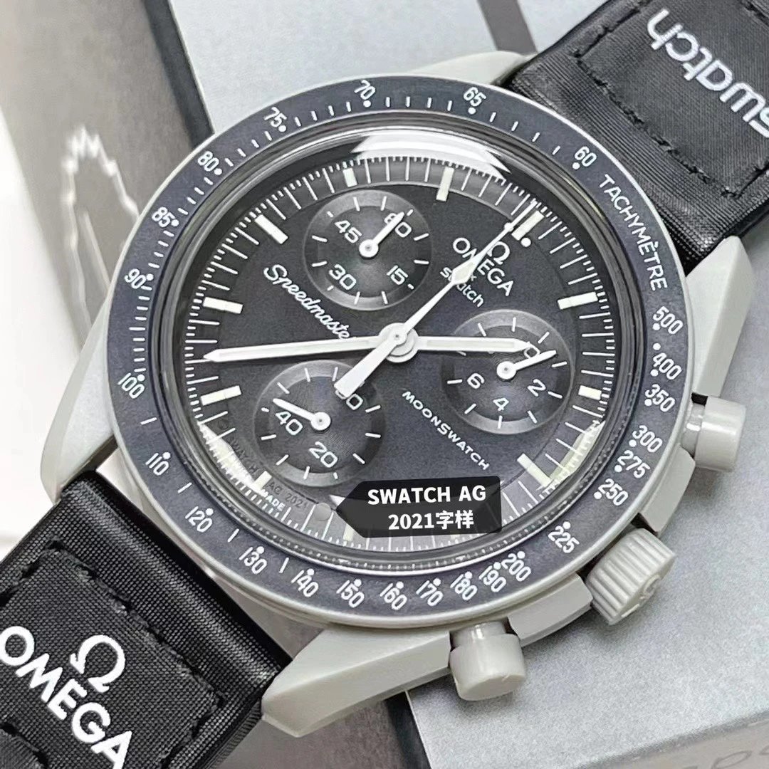 Omega x Swatch Speedmaster MoonSwatch Gray Mechanical Watch Watches - 20
