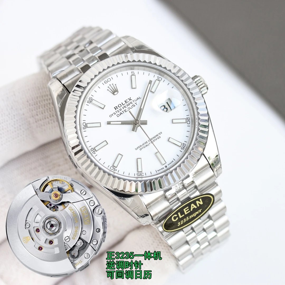 Silver shell, white plate, steel strip
