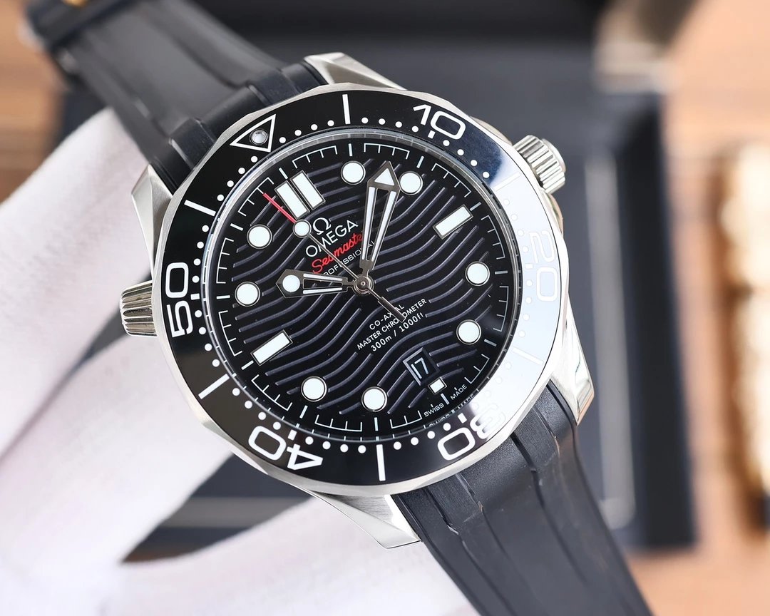 Omega Seamaster Professional 300M Co-Axial Master Chronometer Black Dial Mechanical Watch Watches - 25