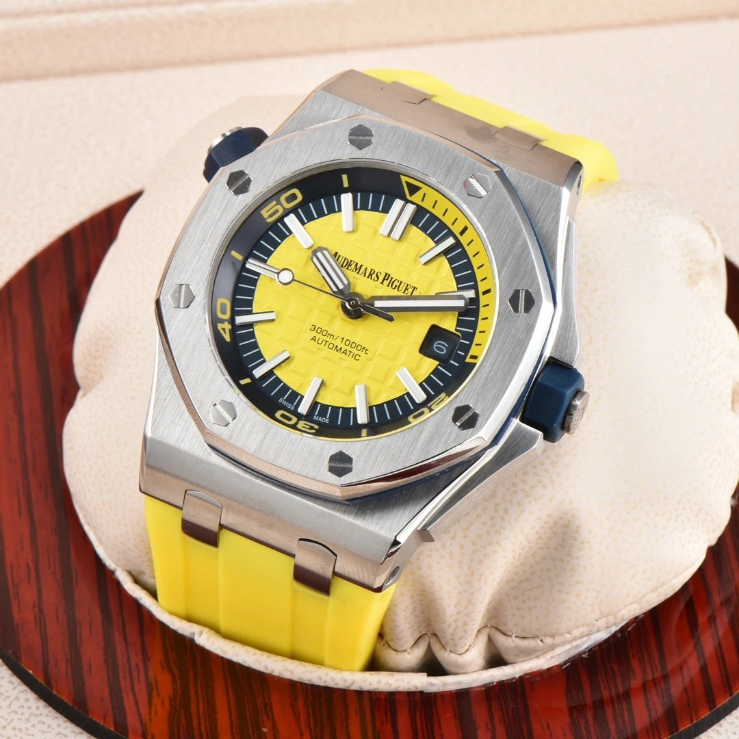 Audemars Piguet Royal Oak Offshore Diver Blue Yellow Mechanical Watch Watches - 13