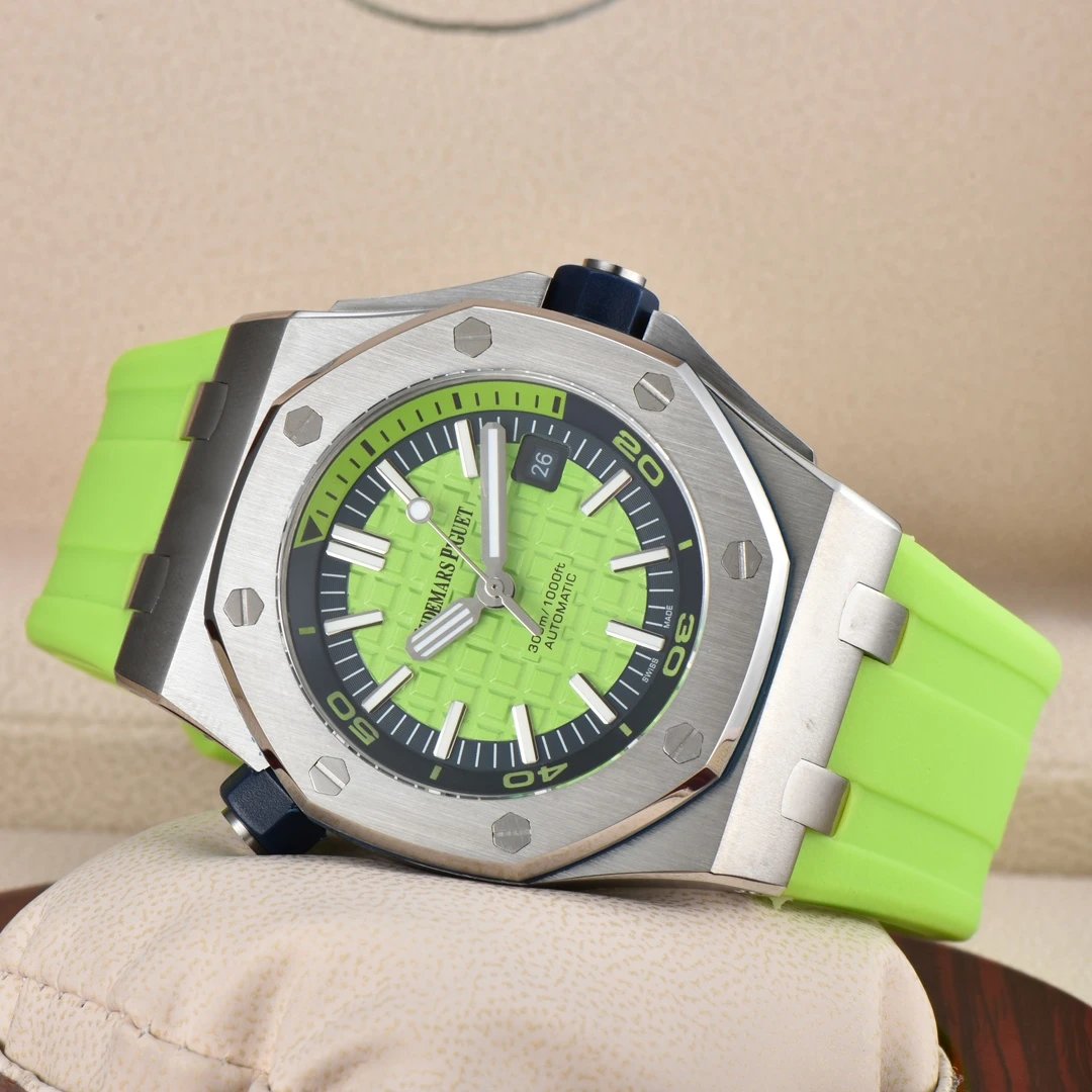 Audemars Piguet Royal Oak Offshore Diver Blue Yellow Mechanical Watch Watches - 6