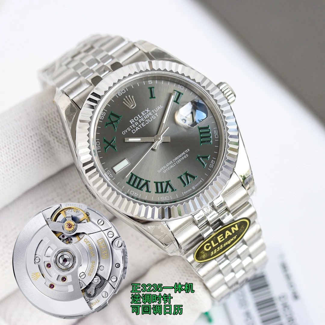 Silver Shell · Green Compass Steel Belt