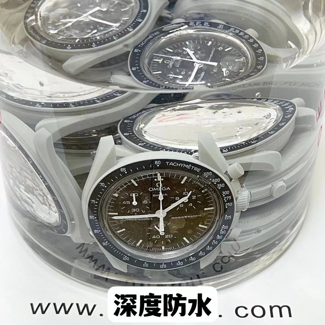 Omega x Swatch Speedmaster MoonSwatch Gray Mechanical Watch Watches - 26