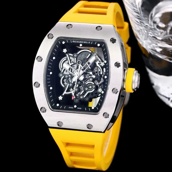 Richard Mille RM 055 Black Carbon Skeleton Watch Watches - 5