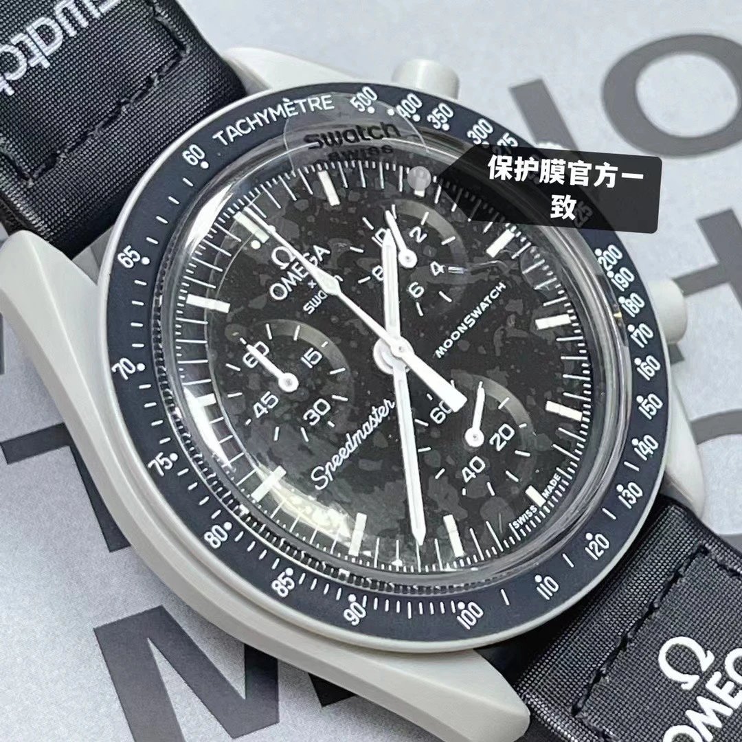 Omega x Swatch Speedmaster MoonSwatch Gray Mechanical Watch Watches - 21