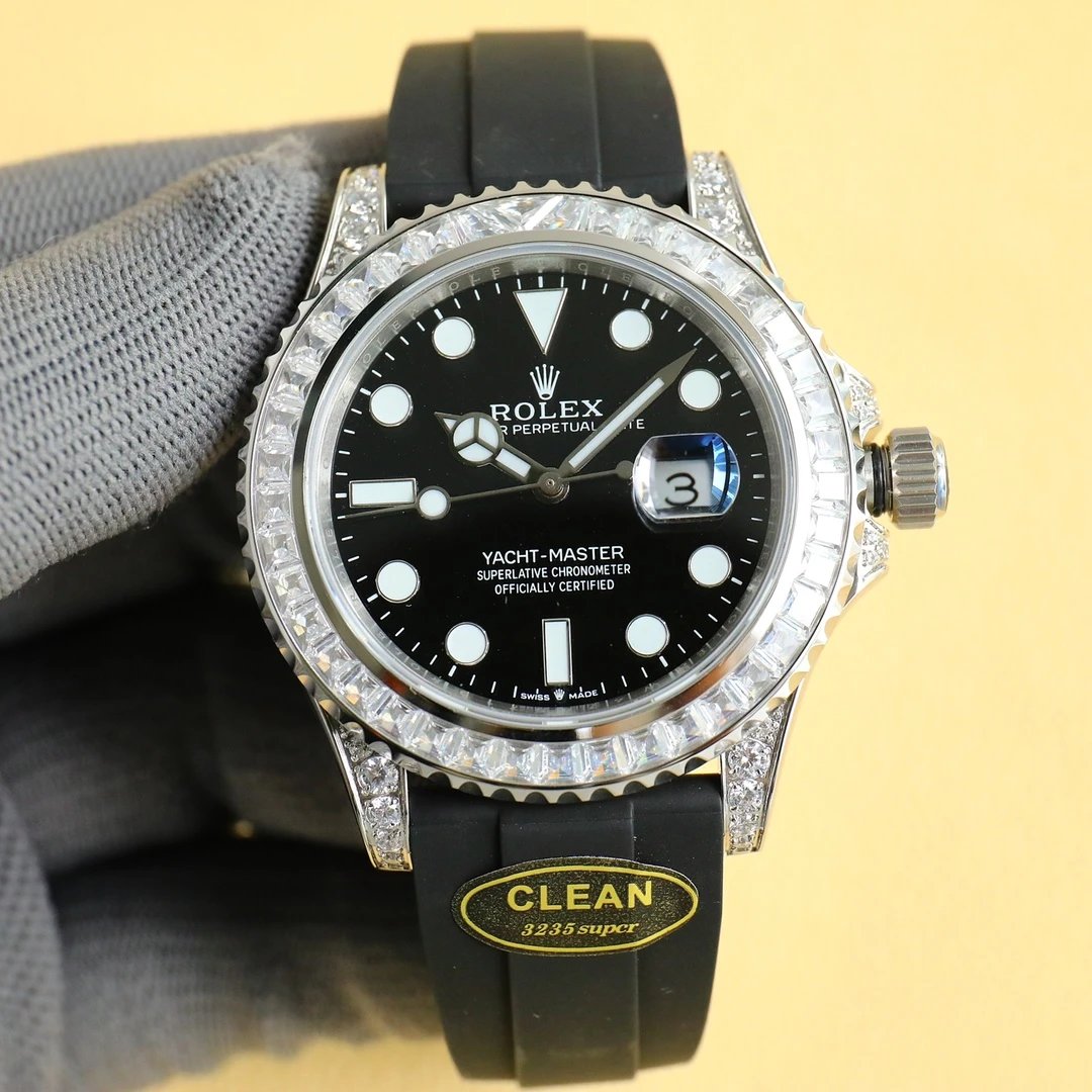 【现货特卖】手表 高版本 clean 劳力士 游艇 3235机芯 40mm 胶带 商务 手表男 生日礼物 机械表 永万出品 夜光 机械手表男生 腕表 日历 男表 运动手表 奢侈品 watch 机械手表