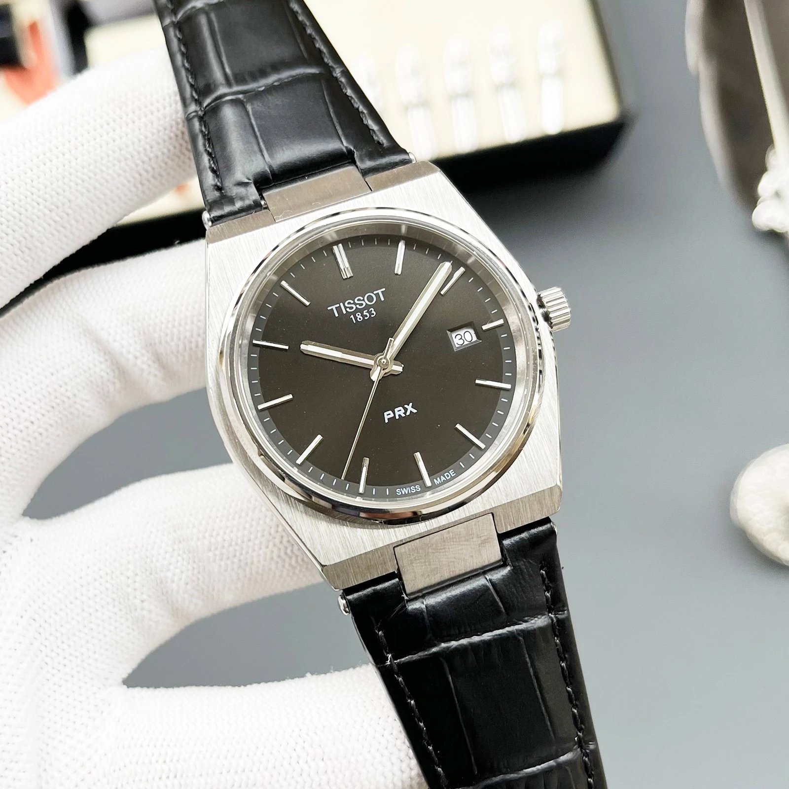 Silver Shell-Black Plate Black Belt / 40mm [Suitable for Men] / Without full package