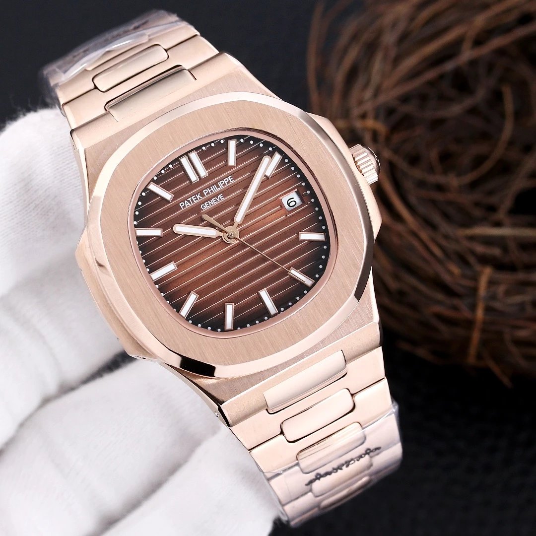 Rose Gold Case - Curry Plate Steel Strap