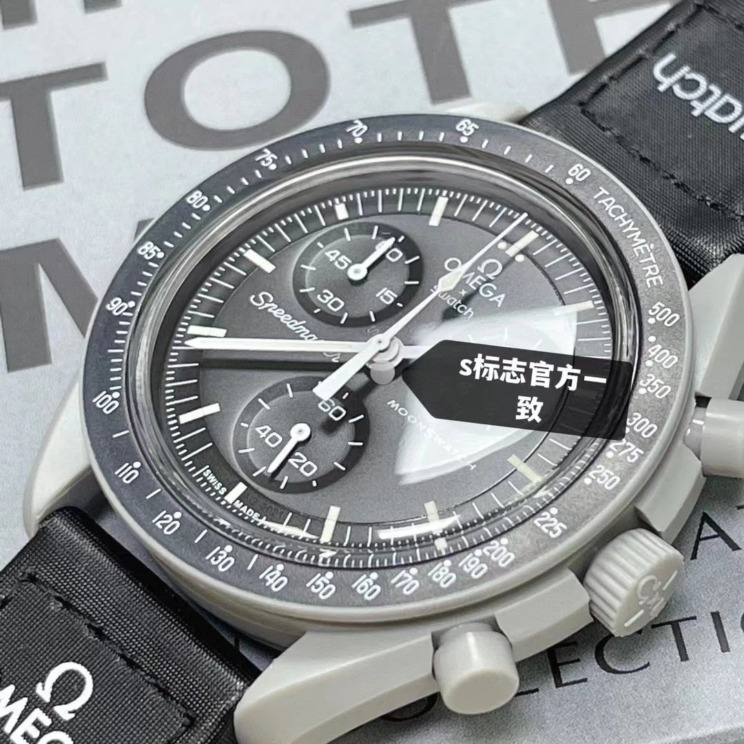 Omega x Swatch Speedmaster MoonSwatch Gray Mechanical Watch Watches - 22