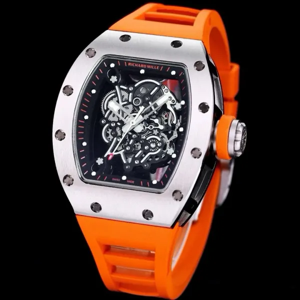 Richard Mille RM 055 Black Carbon Skeleton Watch Watches - 11
