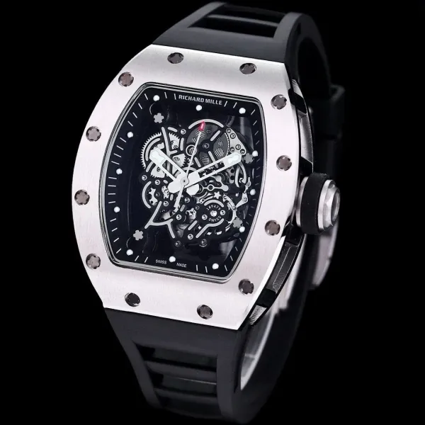 Richard Mille RM 055 Black Carbon Skeleton Watch Watches - 10