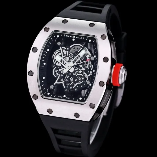 Richard Mille RM 055 Black Carbon Skeleton Watch Watches - 9