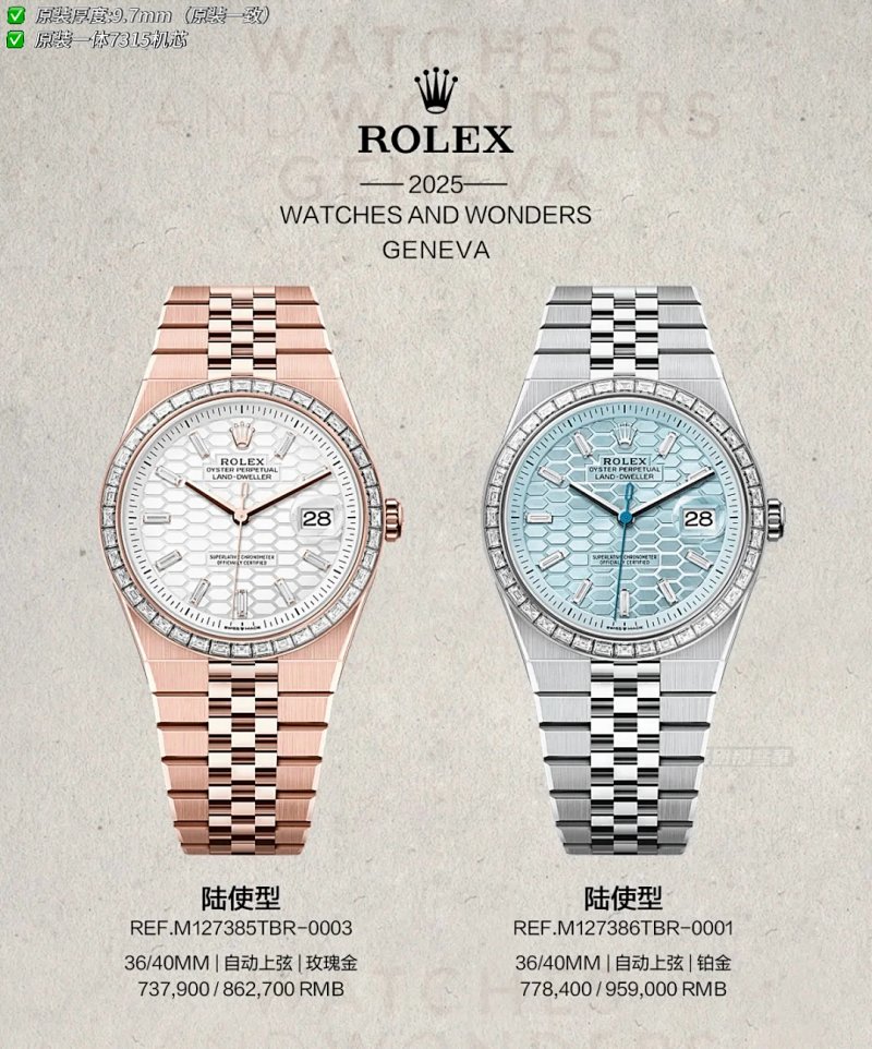 Rolex V2 40mm 36mm Watch