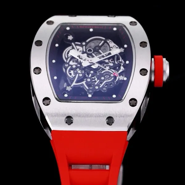 Richard Mille RM 055 Black Carbon Skeleton Watch Watches - 13