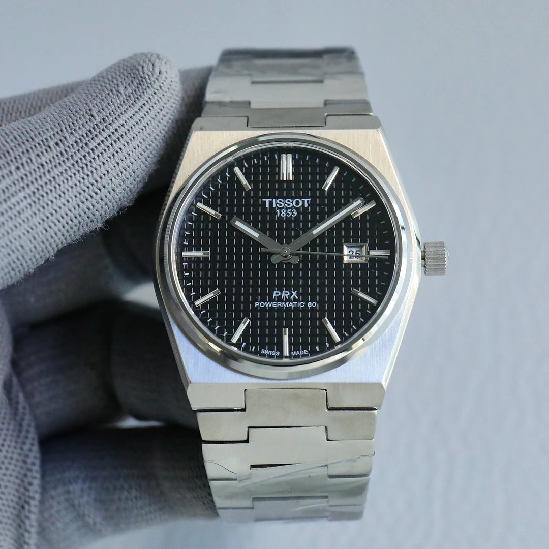 Tissot PRX Powermatic 80 Gold and Silver Mechanical Watches - 13