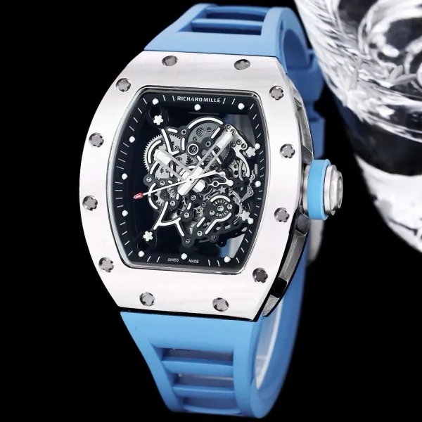 Richard Mille RM 055 Black Carbon Skeleton Watch Watches - 6