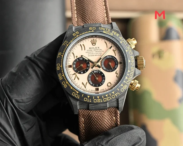 Rolex Watches Daytona carbon-fiber case chronograph with woven strap product detail image 6