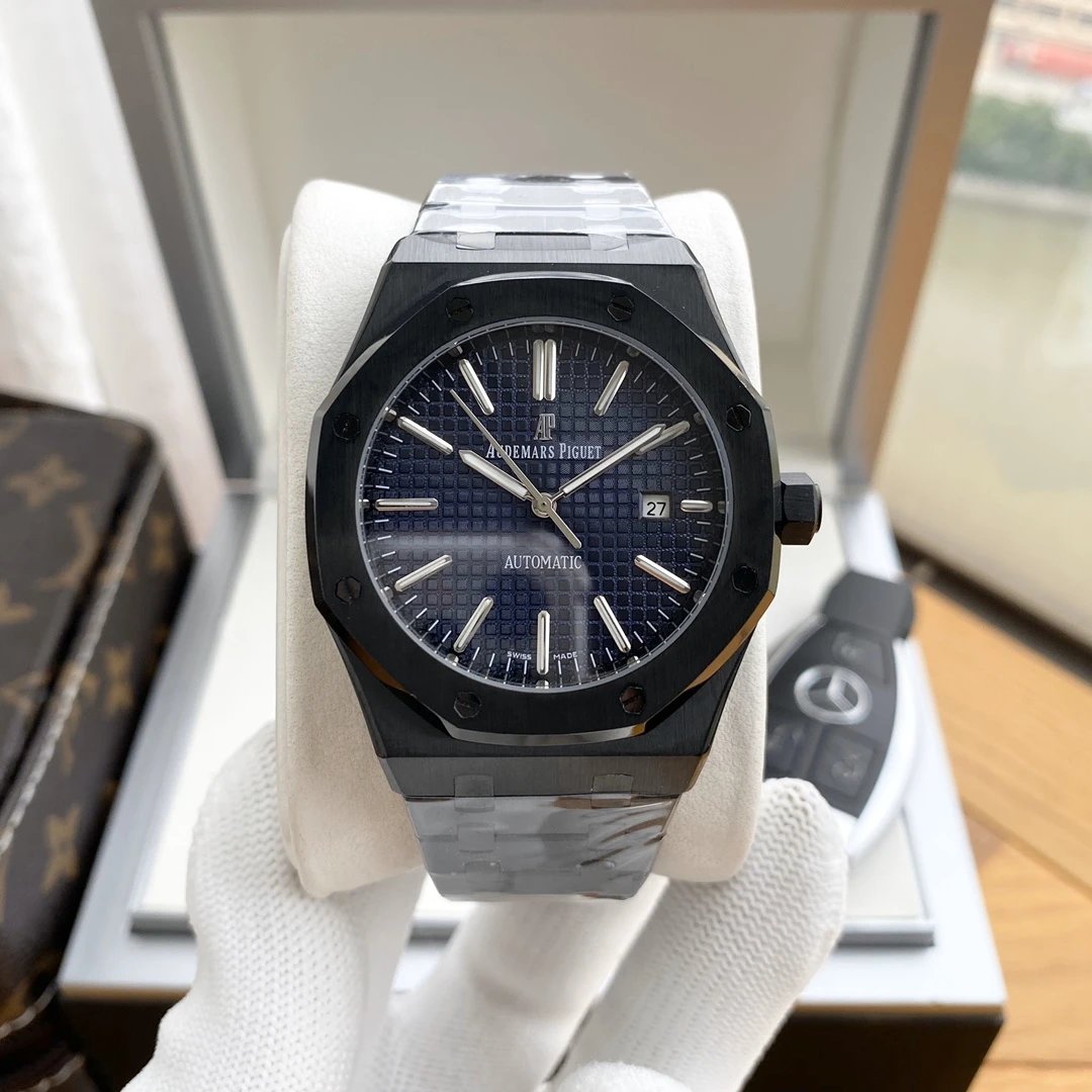 Black Case · Blue Dial Steel Band