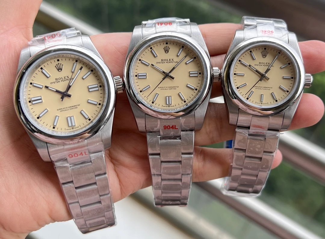 Rolex Oyster Perpetual Pink Dial Stainless Steel Mechanical Watch - 6