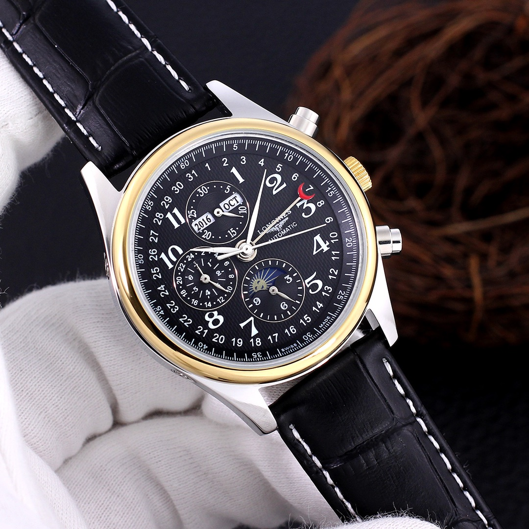 Longines Master Collection Chronograph Moonphase Silver Mechanical Watch - 21