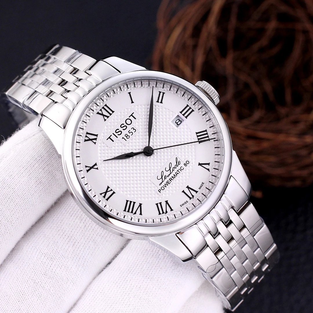 Tissot Le Locle Powermatic 80 Gold-Plated Mechanical Watch Watches - 16