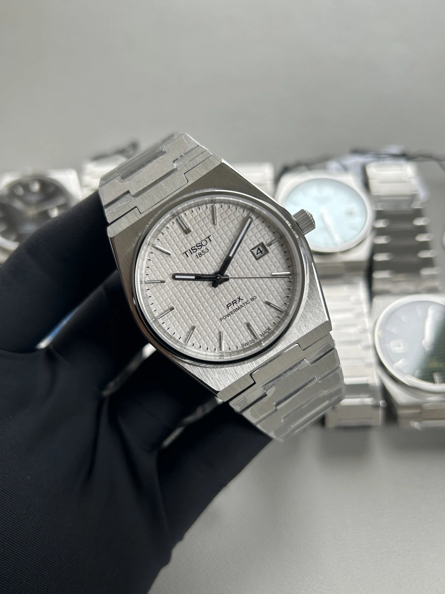Silver Case with White Dial & Steel Bracelet
